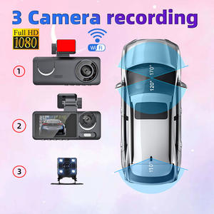 3 caméras 1080P voiture <span class=keywords><strong>Dvr</strong></span> Mini Dash Cam intérieur véhicule trois voies <span class=keywords><strong>DVR</strong></span> enregistreur vidéo voiture Dashcam caméscope - Product Image 3