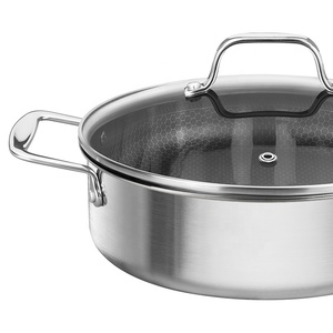 Multifunctional Home Kitchen Skillet 3 Layers 304 Stainless Steel Nonstick Honeycomb <strong>Frying</strong> <strong>Pan</strong> - Product Image 4