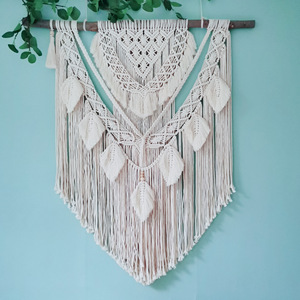 Bonne Qualité Chaude Plume Personnalisé Beauté Coton Grande En <span class=keywords><strong>Macramé</strong></span> Fait Main Motifs Décoration Murale Suspendue - Product Image 6