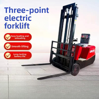 Chariot élévateur compact tout électrique à trois points, nouveau modèle, pour entrepôt, avec batterie