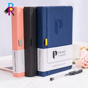 Wholesale Hardcover Flat Open Hot Stamping Foil Customized Page Notebook Pu Leather Journal