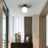 Art Sun Nordic Modern, plafonnier LED à télécommande avec lumière blanche chaude 3000K pour la décoration du salon, de la salle à manger et de la chambre à coucher