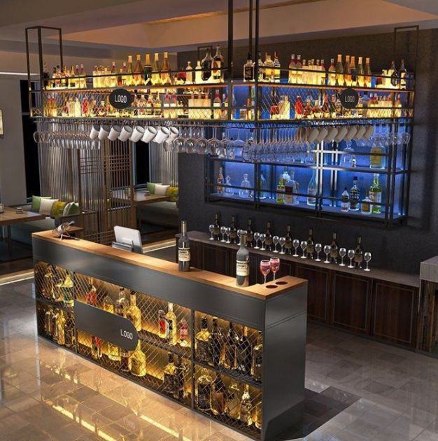 高級レストランバーカウンター、カスタムホテルバーカウンターデザイン