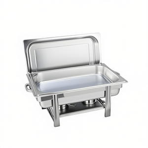 Chauffe-Plat Électrique Rectangulaire en Acier Inoxydable à Plateau Unique pour Buffet – Équipement de Cuisine Professionnel - Product Image 1