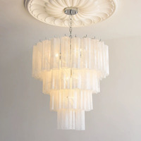Lustre en verre moderne de luxe sur mesure de grande taille pour salon, hôtel, hall, escalier, luminaire d'intérieur