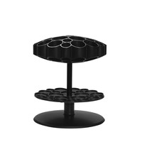 Grand porte-ustensiles de cuisine en plastique noir pour ustensiles de cuisine et outils de nettoyage avec rangement des épices