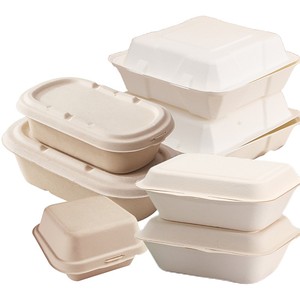 Custom Size Biodegradable Take Away Hamburger Bento Box Biodegradable Sushi Paper Box