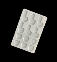 Insert de plateau en plastique multi-fentes, forme de cavité personnalisée pour jouets, artisanat, doublure intérieure de petite boîte cadeau, accessoire pour emballage de cadeaux de vacances