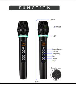 Professional Singer Handheld <b>Wireless</b> <b>Microphone</b> Lightweight Cardioid Style with Long Working Range Plastic Material - Product Image 5