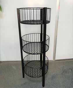 Kruidenierswinkel Ronde Metalen Vloer Staande Chipszakken <span class=keywords><strong>Display</strong></span> Rekken Candybar Stand 4-Tier Draad Dump Bin <span class=keywords><strong>Display</strong></span> - Product Image 5
