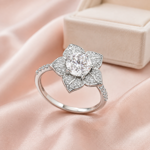 Anello con Design a Fiore di Camelia e Giglio, Stile Naturale per Donne - Product Image 5