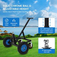 1500lbs Réglable Plancher Debout Remorque Dolly Mover avec 4 Roulettes Crics De Voiture