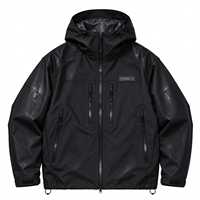 Blouson Bomber Homme Imperméable et Coupe-Vent Personnalisé avec Logo Imprimé par Décharge, Coupe Slim Sportive, en Tissu Spandex/Nylon pour Activités de Plein Air
