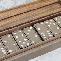 Ensemble de jeu en cuir élégant et moderne de luxe avec organisateur en bois imperméable et design Art Déco interactif, couleur personnalisée