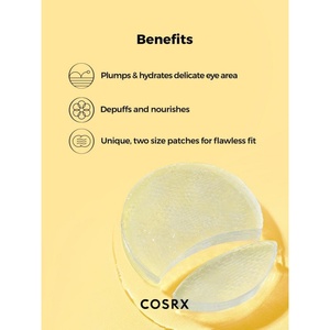 [Pour l'Afrique uniquement] [COSRX] Patchs hydrogel avancés à la bave d'escargot (60 patchs) – Masque rafraîchissant et repulpant pour les yeux, utilisables comme patchs hydrogel multi-usages - Product Image 3