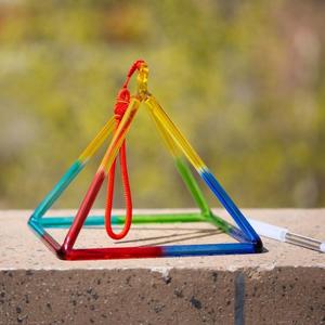 Instrument de guérison sonore en quartz Merkaba suspendu, cristal arc-en-ciel, pour la guérison énergétique et la méditation pleine conscience - Product Image 6