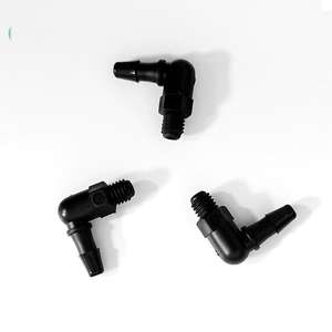 ข้อต่อสายยางทางการแพทย์แบบ PP แรงดันต่ำ พร้อมเกลียว NPT ตัวผู้ แบบตรง 90 องศา ข้อต่อแบบมีหนาม - Product Image 3