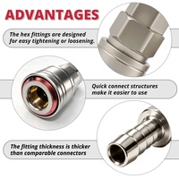 Raccord pneumatique à corps en acier inoxydable Nitto, coupleur à raccord rapide, connecteurs mâles pour air comprimé, accouplement pneumatique