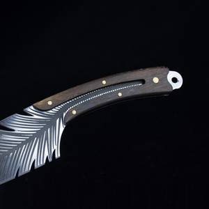 03633 patrón de plumas cuchillo para deshuesar de acero inoxidable mango de madera Longquan Home Chef fruta afilada cuchillo de cocina separado al por mayor - Product Image 3
