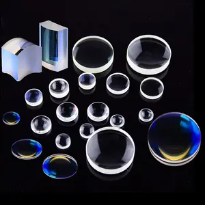 Lente biconvexa convexa plana de vidrio de sílice fundida UV de 8mm 9mm 10mm de diámetro personalizado