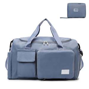 Sac de voyage pliable grande capacité, sac de sport de week-end avec compartiment à chaussures, logo personnalisé - Product Image 1