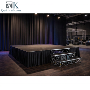 Plataforma de Escenario para Conciertos con Faldones y Escalones, Plataforma Modular Tipo Araña - Product Image 2