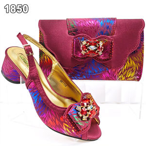 Ensemble de Chaussures de Soirée à Talons Bas et Sac Assorti de Haute Qualité Bestway, Chaussures Italiennes et Sac à Main pour Femme - Product Image 1