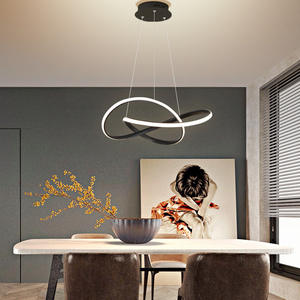 Europe du Nord Moderne Dimmable Simple Anneau Forme <span class=keywords><strong>Lustre</strong></span> Éclairage À La Maison Café couleur Led <span class=keywords><strong>Lustre</strong></span> <span class=keywords><strong>Lustre</strong></span> Décoratif - Product Image 4
