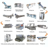 Ligne de production automatique de frites congelées et de frites de légumes en acier inoxydable SUS304, prix usine DY, 200-600 kg/h