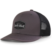 Gorra Trucker de 6 Paneles con Logotipo Personalizado Bordado en Malla Marrón para Hombre, Venta al por Mayor