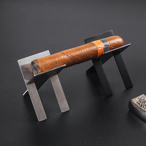 Soporte para puros de metal personalizado con láser, soporte para puros plegable portátil de acero inoxidable con tu logotipo - Product Image 3