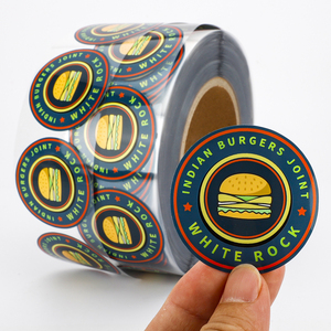 Marchio personalizzato rotolo Etiqueta Logo cerchio imballaggio adesivo stampa riciclabile vinile impermeabile contenitore per alimenti rotondo sigillante etichetta - Product Image 6