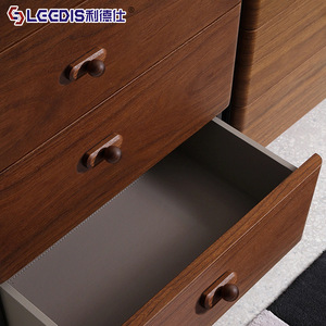 Lgedis Wooden Drawer Handle Bar <b>Walnut</b> Light Luxury Chinese Style Furniture <b>Cabinet</b> Door Handle Durable Polishing - Product Image 2
