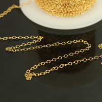 Chaîne d'extension ronde remplie d'or 14K No Ternish America pour la fabrication de colliers et de bracelets de bijoux