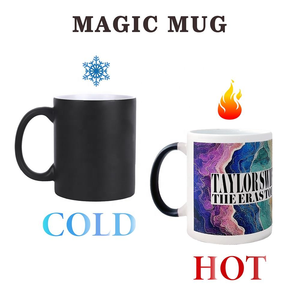Caja de regalo de <span class=keywords><strong>11</strong></span> <span class=keywords><strong>oz</strong></span>, logotipo impreso personalizado, sublimación de agua de café de cerámica, taza mágica que cambia de Color sensible al calor para sublimación - Product Image 2
