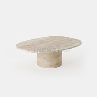 Table basse en marbre de luxe de forme carrée Newstar Stone Design, table basse de salon, design moderne, table basse en travertin