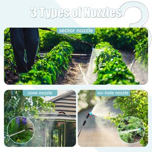 USB <b>Battery</b> Powered Plastic ABS Garden Sprayer High 8L Capacity 3 Mist Nozzles Retractable Wand Water <b>Pump</b> 5L Capacity for - Product Image 2