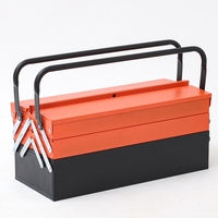 Boîte de rangement d'outils pliable en métal à 3 niveaux, organisateur portable à main pour la réparation automobile et les quincailleries domestiques