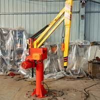 Mini-grue de chantier à flèche rotative à 360 degrés, capacité 300 kg, avec engrenage et moteur d'équilibrage