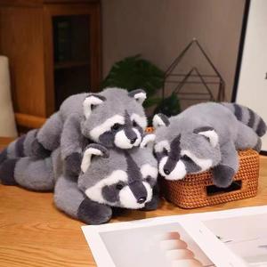 Nuovo Peluche a Forma di Procione Sdraiato, Simpatico Giocattolo Simulazione <span class=keywords><strong>Panda</strong></span> <span class=keywords><strong>Grigio</strong></span>, Cuscino Super Morbido in Cotone PP, Antistress per le Festività - Product Image 3