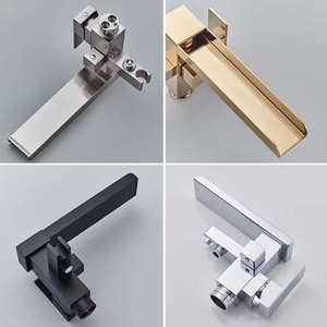 Vòi bồn tắm đứng trên sàn Vòi trộn tay cầm đơn bằng đồng thau 360 °   Vòi sen tăng áp xoay với vòi sen cầm tay - Product Image 3