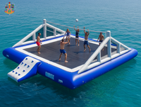 Grande structure de jeu aquatique gonflable en PVC, plateforme flottante pour piscine, usage commercial, extérieur, adulte, loisirs aquatiques
