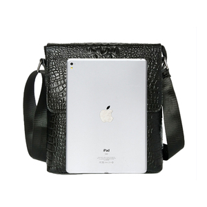 Boshiho cuir de vachette personnalisé <span class=keywords><strong>croco</strong></span> en cuir véritable sac à bandoulière hommes prix usine RTS - Product Image 4