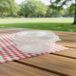 Round Disposable PP Plastic Food Container with Lid Leakproof Soup Bowl Microwave Safe Meal Prep <b>Storage</b> Container - Product Image 1