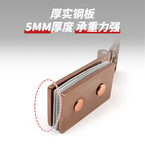Soporte de sujeción fijo para vidrio, bisagra cuadrada de acero inoxidable 304 para puerta de ducha, conector de luz para espejo - Product Image 4
