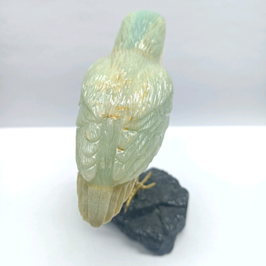 Sculpture d'oiseau en quartz bleu/calcaire noir, art populaire, pour cadeaux de fêtes BJ1117 - Product Image 5