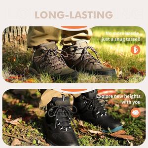 Lacets ronds robustes en gros, 2 paires, lacets durables pour chaussures de randonnée et bottes de travail - Product Image 4