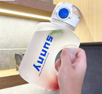 Bouteilles d'eau fantaisie pour filles, 2022, Gadgets, uniques, en plastique, paille pour Fitness, nouvelle collection