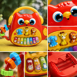 Jouet musical <span class=keywords><strong>piano</strong></span> hibou mignon, clavier multimodes d'éveil, jouet musical interactif sensoriel portable pour tout-petits et enfants <span class=keywords><strong>de</strong></span> 3 ans et plus - Product Image 5