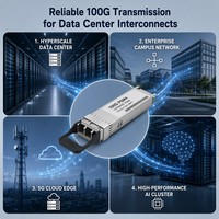 Transceptor de Datos de Alto Rendimiento para QSFP 100G PSM4 S QSFP28 500m SMF LC 12 Fibra Paralela para Centros de Datos y Redes Empresariales